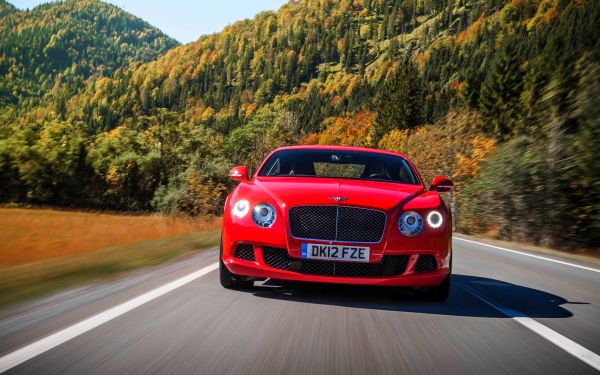 coche,vehículo,la carretera,coche deportivo,Bentley,rojo