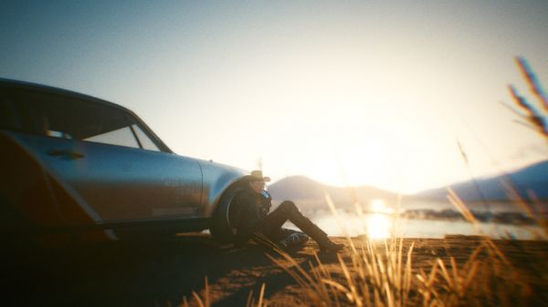 tire,vehicle,hood,automotive tire,sky,plant