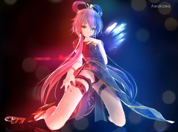 immagine dello schermo,illustrazione,anime,Vocaloid,mutandine,Luo Tianyi