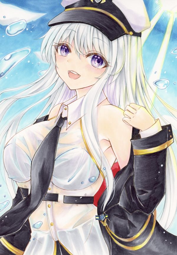 anime,anime dívky,dlouhé vlasy,Azur Lane,Enterprise Azur Lane,bílé vlasy