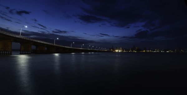 město,modrý,oceán,ulice,longexposure,most