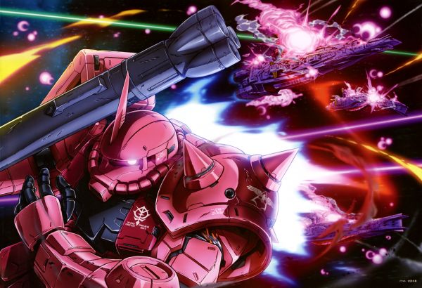 Zaku II Char's Custom,Mobile Suit,Mobile Suit Gundam,Super Robot Taisen,anime,mechs