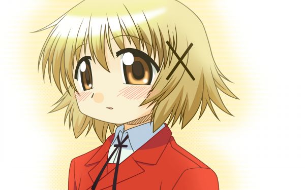 Illustration,blond,Anime,Karikatur,Hidamari Skizze,Mädchen