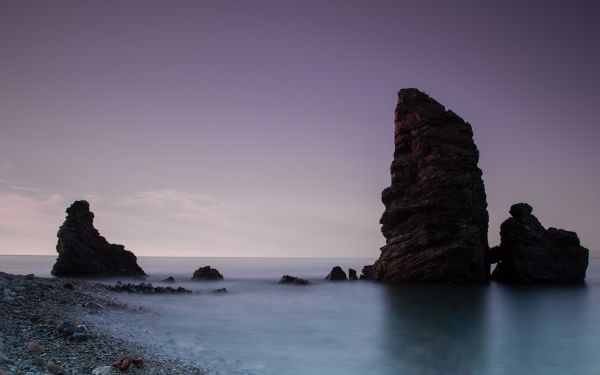 gün batımı,deniz,Defne,Su,Kaya,doğa