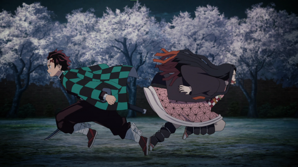 Kimetsu no Yaiba,Kamado Tanjiro,кимоно,Kamado Nezuko,Братья и сестры,меч