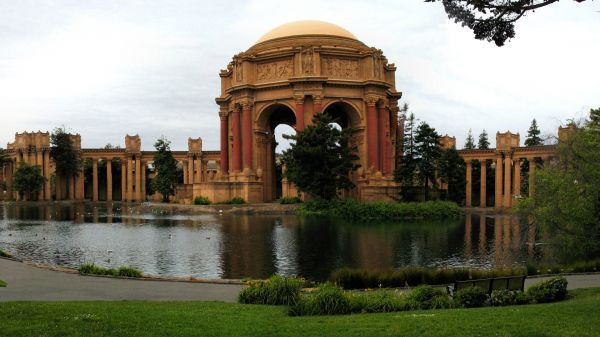 Palais des beaux-arts,architecture,San Francisco,Californie,Etats-Unis,eau