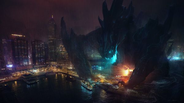 films, Pacific Rim, art numérique, nuit, minuit, obscurité