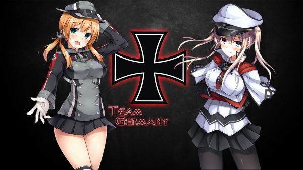 อะนิเมะ,คน,คอลเลกชัน Kantai,เยอรมนี,Prinz Eugen KanColle,Graf Zeppelin KanColle