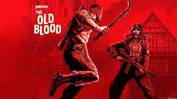 1920x1080 px,Wolfenstein The Old Blood,art numérique,rouge