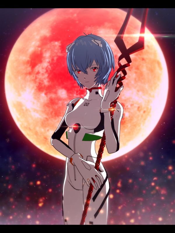 Ayanami Rei,Neon Genesis Evangelion,Rebuild of Evangelion,lyhyet hiukset,sininen hiukset,anime