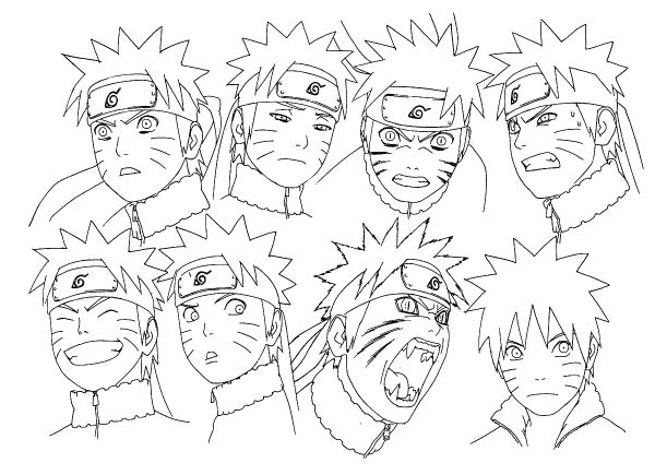 naruto anime,outline