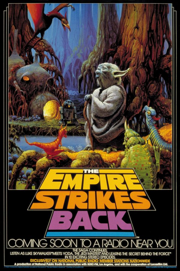 Guerres des étoiles, Yoda, Dagobah, Star Wars The Empire Strikes Back, R2 D2, affiche