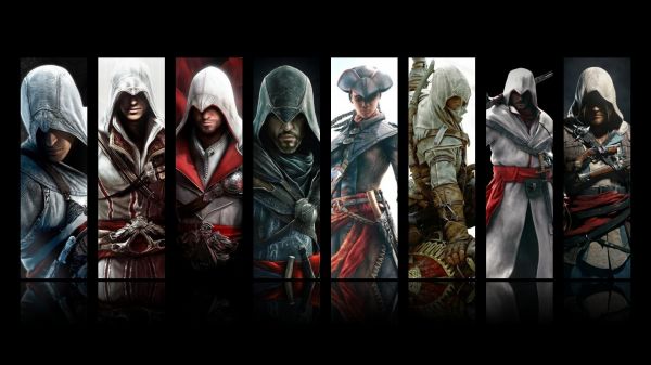 jeux vidéo, collage, Assassin's Creed, Assassins, Ezio Auditore da Firenze, Alta r Ibn La Ahad