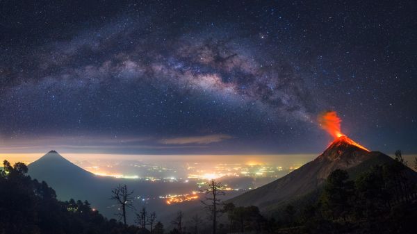 Núi lửa,Sự phun trào núi lửa,phun trào,Guatemala,dãi ngân Hà