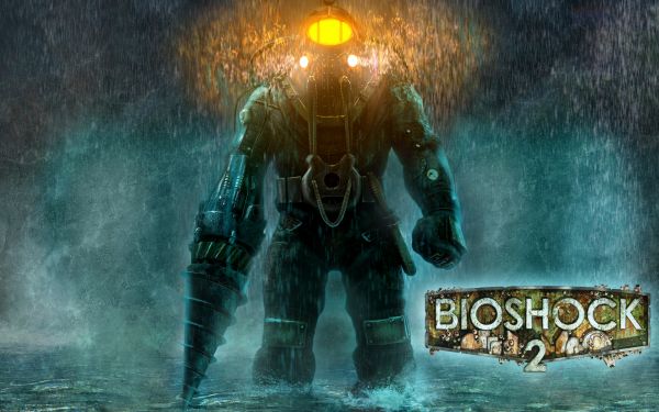 Big Daddy,BioShock 2,mythologie,lumière,pluie,bateau fantôme