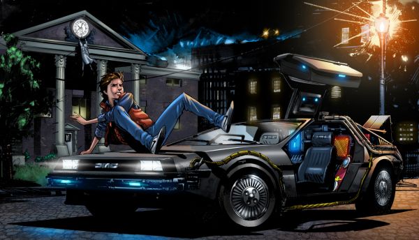 Zpět do budoucnosti,Marty McFly,UMĚNÍ,DeLorean DMC-12,auto