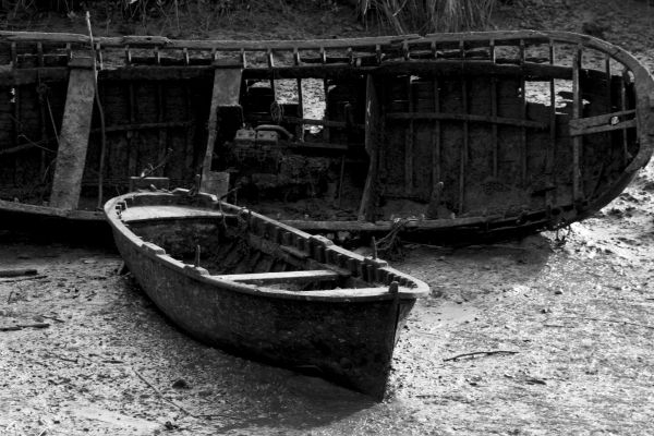 Wasser, Schwarz und weiß, Monochrome fotografie, water transportation, Fotografie, Boot