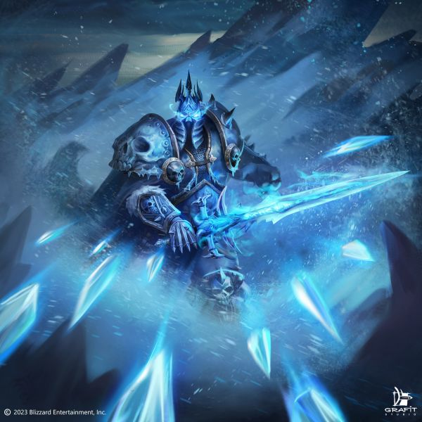 disegno,Grafit Studio,the lich king,pietra del focolare,ghiaccio,Frostmourne