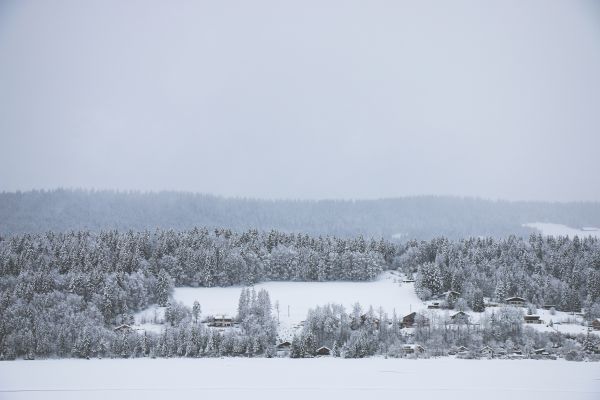 vinter-,vit,sjö,moln,hus,Berg