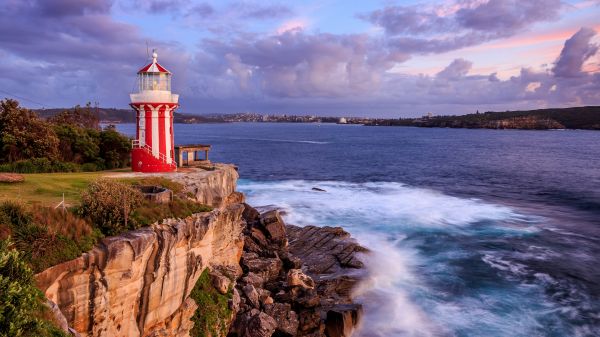 mare,Sydney,Australia,costa,roccia,faro