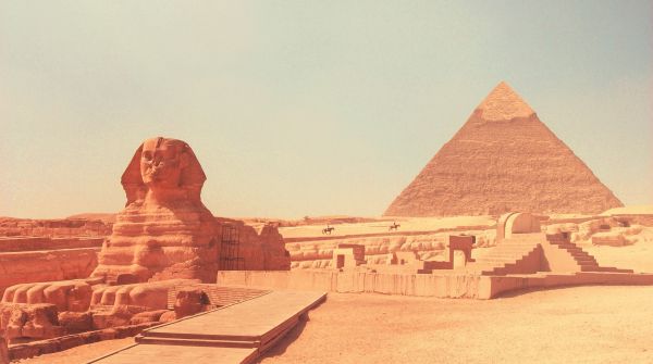 chrám,poušť,pyramida,Egypt,Pyramidy v Gíze,Sfinga v Gíze