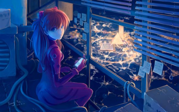 tyc001x,animeflickor,anime,Neon Genesis Evangelion,Asuka Langley Soryu,rödhårig