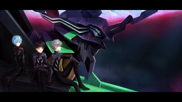 Anime,Neon Genesis Evangelion,Ayanami Rei,Ikari Shinji,EVA Unit 01,Kaworu Nagisa