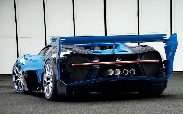 1920 x 1200 px,Voitures bleues,Bugatti,Bugatti Vision Gran Turismo,voiture,vue arrière