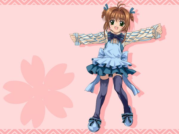 Κάρτα Captor Sakura,Kinomoto Sakura,κορίτσι,Χαρά,κάλτσες,φόρεμα