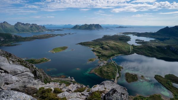 natur,landskap,hav,himmel,bergen,ö