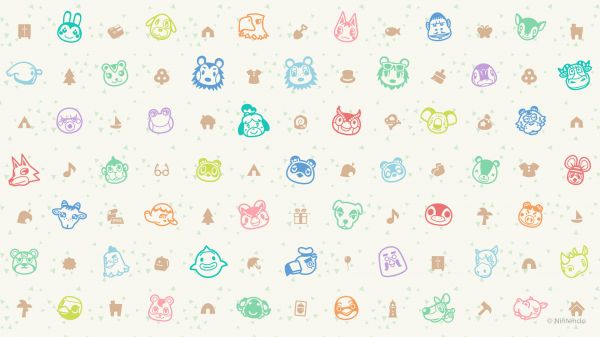 Nintendo,minimalism,simple background,Animal Crossing,Animal Crossing New Horizons,pattern