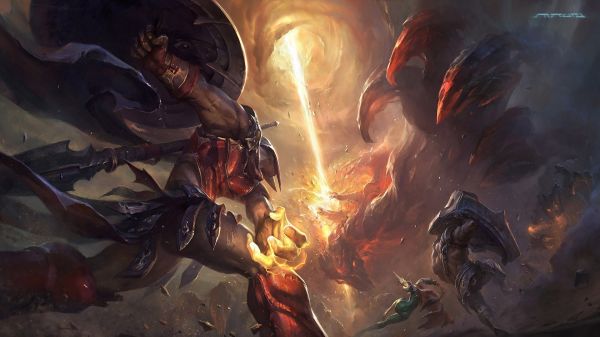 1920x1080 px,Liga legenda,Baron Nashor,Braum,DeviantArt,Pantheon League of Legends