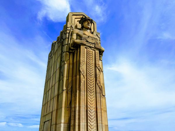 heykel,Heykel,Cleveland,Ohio,gökyüzü,Guardians of Traffic