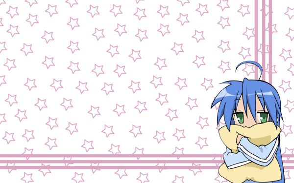 Izumi Konata,Lucky Star,meisje,hoofdkussen,kijken