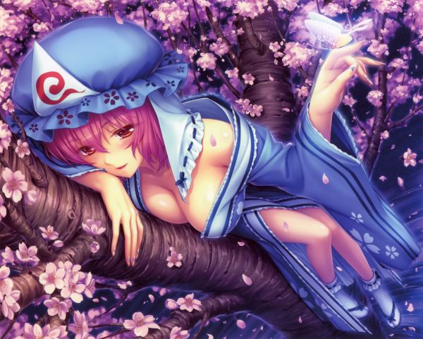 anime, anime girls, capelli corti, alberi, videogiochi, vestito blu