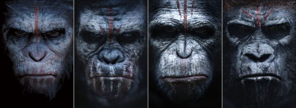 movies,apes,Planet of the Apes,Dawn of the Planet of the Apes,collage,science fiction