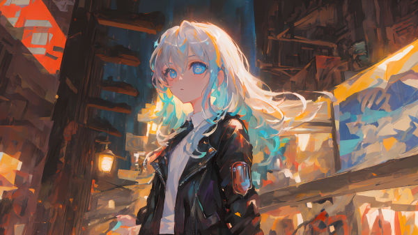 Anime girls,Anime,ai art,Mavi gözlü