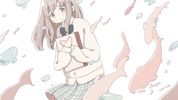 Koe no Katachi,anime girls,2D,fan art,arte digitale,capelli lunghi