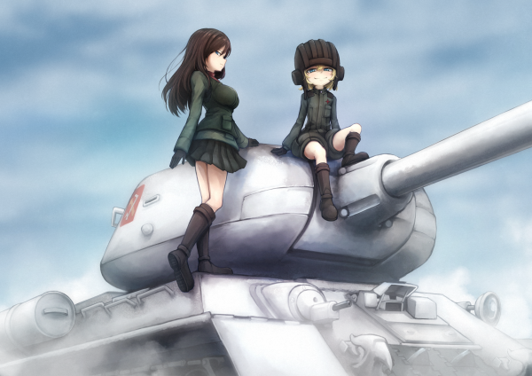 Katyusza Dziewczyny i Panzer,Nonna Girls und Panzer,Dziewczyny i Panzer,T 34 85,rękawiczki