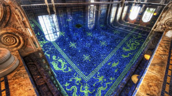 California,USA,hearst castle,blue,swimming pool,ART