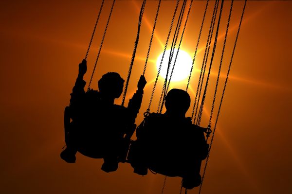 zonsondergang,park,vrouw,man,topf25,silhouet