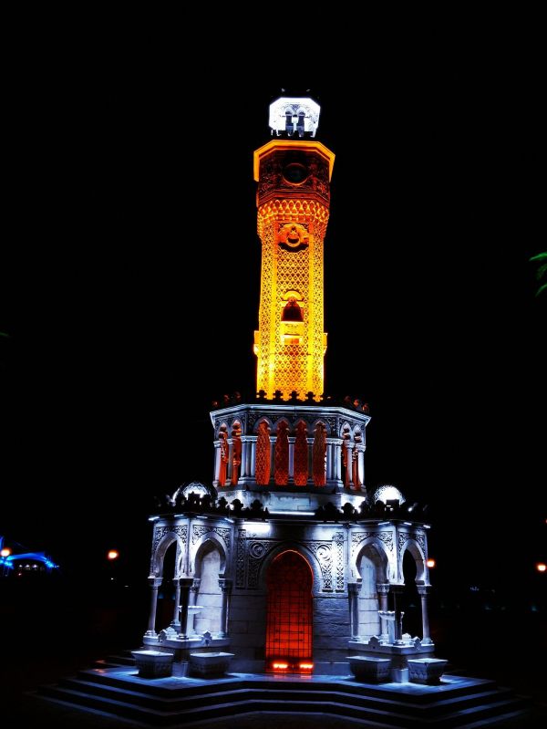 1937x2582 px,Clock Towers,Izmir,éjszaka