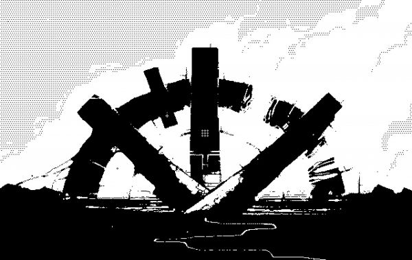 Pixel art,Devine Lu Linvega,illustration,Monochrome,cambre,science fiction