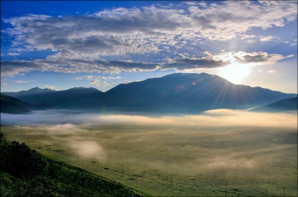 công viên,Ý,Parco,phong cảnh,Sương mù,bình Minh