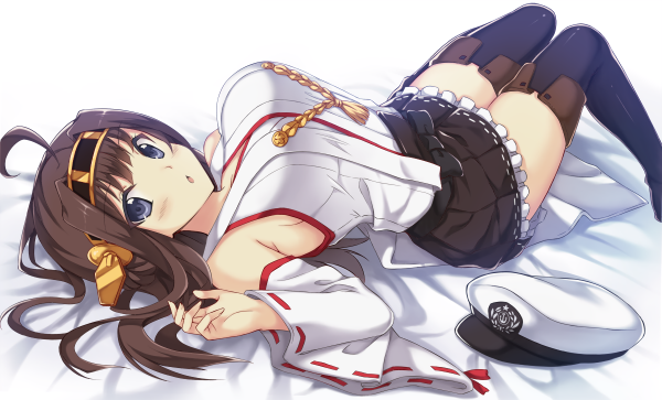 anime,gadis anime,Kantai Koleksi,Kongou KanColle,miko