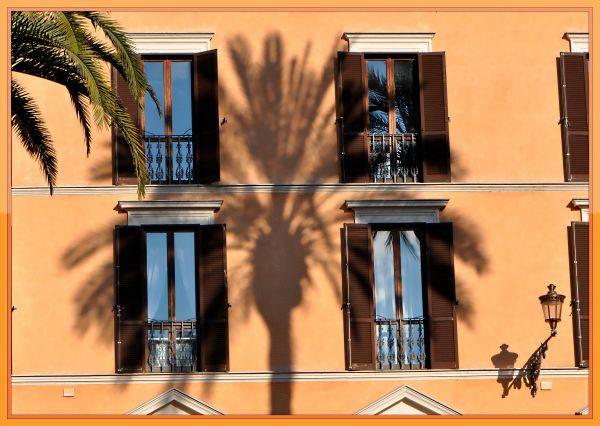 παράθυρα,σκιές,Ombre,πορτοκάλι,roma,piazzadispagna