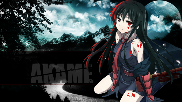 anime, Akame ga Kill, Akame, mørke, skærmbillede, computer tapet