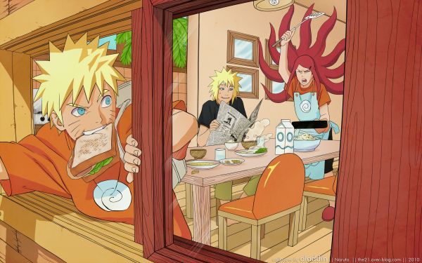 illustration,anime,cartoon,Naruto Shippuuden,Uzumaki Naruto,room