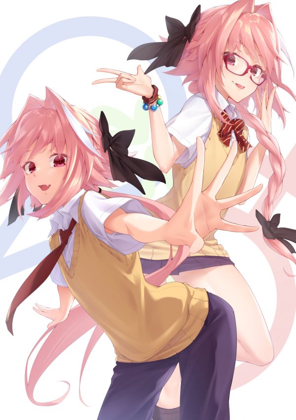 takatun,Astolfo Fate Apocrypha,Fate,Fate Grand Tilaa,Fate apokryfeistä,vaaleanpunainen hiukset