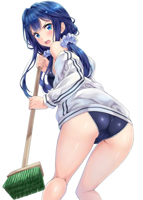 anime,anime girls,blue eyes,cartoon,black hair,blue hair